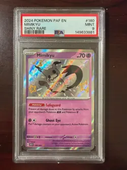 2024 Pokemon Paf EN-Paldean Fates Mimikyu #160 Shiny Rare PSA 9 Mint - Image 1