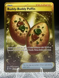 Pokemon Buddy-Buddy Poffin 223/167 Twilight Masquerade Secret Rare Foil Trainer - Image 1