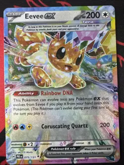 Pokemon TCG Card Eevee ex 075/131 Prismatic Evolutions Double Rare Holo - NM ++ - Image 1