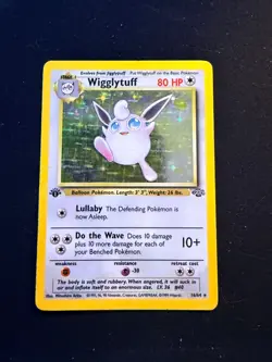 1st Edition Wigglytuff 16/64 Jungle 1999 Holo Rare WOTC Pokemon Card TCG - Image 1