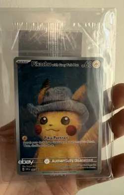 PIKACHU VAN GOGH WITH GREY FELT HAT SVP EN 085 PROMO POKEMON CARD-SEALED - Image 1