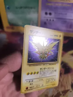 Pokemon Karte Card Zapdos Mysterious Of Fossil Holo Wotc japanese Exc+ Swirl - Image 3
