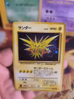 Pokemon Karte Card Zapdos Mysterious Of Fossil Holo Wotc japanese Exc+ Swirl - Image 5