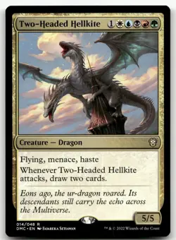 Two-Headed Hellkite #14 (NM) Dominaria United DMC Magic MTG - Image 1