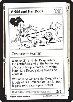 A Girl and Her Dogs Playtest - MB2 - NM - MTG Magic - Image 1