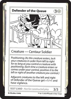 Defender of the Queue Playtest - MB2 - NM - MTG Magic - Image 1