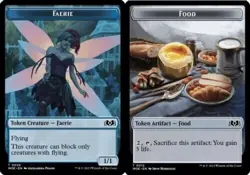 MTG - Faerie (0005) Food (0012) Double-Sided Token - Foil | Wilds of Eldraine - Image 1