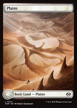 MTG Mint Singles - Plains 0272 | TDM | Foil | Borderless - Image 1