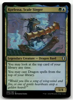 Korlessa, Scale Singer #280 (Foil) (NM) Baldur's Gate CLB Magic MTG - Image 1
