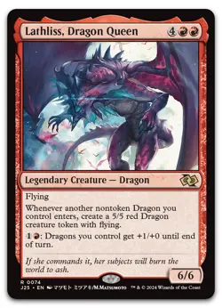 Lathliss, Dragon Queen (Anime) #74 (NM) Foundations Jumpstart J25 Magic MTG - Image 1
