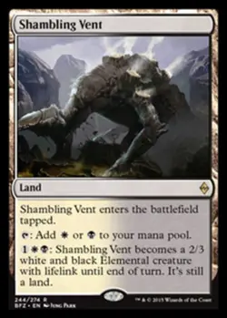 1x Shambling Vent Light Play, Japanese Battle for Zendikar MTG Magic - Image 1