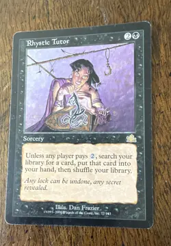 Rhystic Tutor Prophecy Regular MTG M/HP Black Magic The Gathering - Image 1