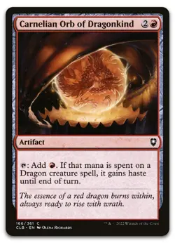 Carnelian Orb of Dragonkind #166 (NM) Baldur's Gate CLB Magic MTG - Image 1
