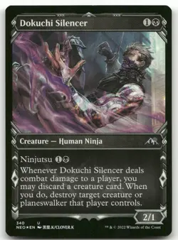 Dokuchi Silencer (Showcase) #340 (Foil) (NM) Kamigawa Neon Dynasty NEO Magic MTG - Image 1