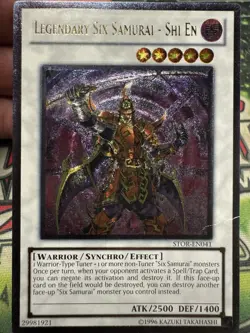Yugioh Legendary Six Samurai - Shi En STOR-EN041 - Ultimate Rare MP - Image 1