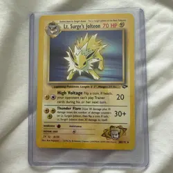 Pokemon TCG Gym Challenge LT Surge's Jolteon 28/132 Rare Non-Holo Card - Image 1