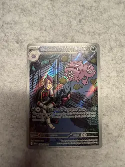 Team Rocket's Weezing 199/182 Full Art NM Destined Rivals Pokemon Card - Image 1