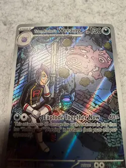 Team Rocket's Weezing 199/182 Full Art NM Destined Rivals Pokemon Card - Image 3