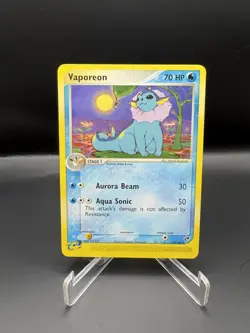 Pokemon TCG - Vaporeon 25/100 LP+ - EX Sandstorm Non-Holo Rare LP/NM - Image 1
