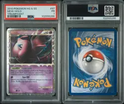 PSA 1 Mew (Prime) 97/102 Triumphant Holo Pokemon Slab - Image 3