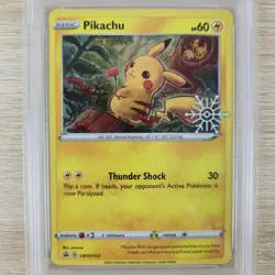 WHOLE SWIRL 🌀💫 PSA 9 Pikachu SWSH153 Advent Calendar Promo Snowflake Pokemon - Image 5