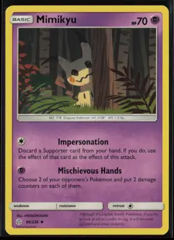 Mimikyu 96/236 Pokemon Cosmic Eclipse Uncommon Near Mint - Image 1