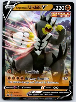 Single Strike Urshifu V SWSH106 (LP) - Sword & Shield Black Star Promo - Pokemon - Image 1