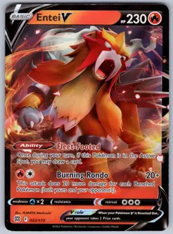 Entei V 022/172 (LP) - SWSH09: Brilliant Stars - Ultra Rare - Pokemon TCG - Image 1