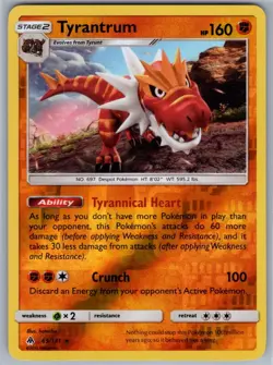 Tyrantrum 69/131 (LP) - SM - Forbidden Light - Reverse Holo Rare - Pokemon TCG - Image 1