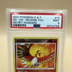 2007 Pokemon Diamond & Pearl Secret Wonders Ho-Oh 10/132 Reverse Holo Rare PSA 9 - Image 2