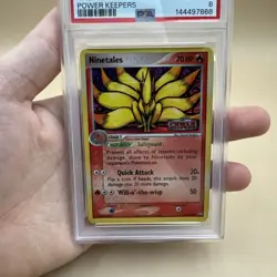 2007 Pokemon EX Power Keepers Ninetales Reverse Holo #19/108 PSA 8 - Image 4