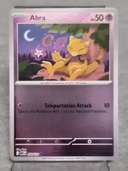 Abra - 54/132 - Common Reverse Holo - Pokemon Mega Evolution - NM - Image 1