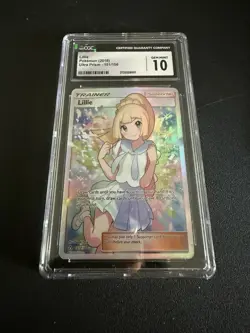 Pokemon Lillie Ultra Prism Full Art #151 CGC 10 Gem Mint - Image 1