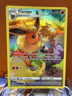 2021 Pokemon SWSH Brilliant Stars TG01/TG30 Flareon NM 1326 - Image 1