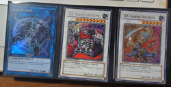Yugioh Cards Lot Of 3 Holo 1996 Link Spider XX-Saber Gottoms XX-Saber Hyunlei - Image 1