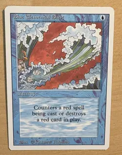 MTG Blue Elemental Blast Magic The Gathering Card, Revised - Image 1