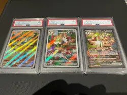 Pokemon TCG Ralts 211 Kirlia 212 Gardevoir EX Scarlet and Violet PSA 9 - Image 1
