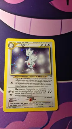 Pokemon TCG Togetic Neo Genesis Holo Card 16/111 Rare - Image 3