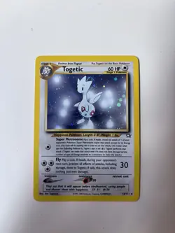 Pokemon TCG Togetic Neo Genesis Holo Card 16/111 Unlimited Rare, Vintage WOTC - Image 1