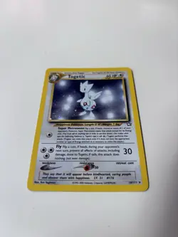 Pokemon TCG Togetic Neo Genesis Holo Card 16/111 Unlimited Rare, Vintage WOTC - Image 3