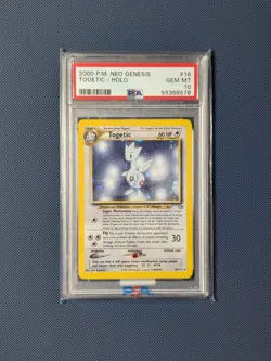 Pokemon TCG Neo Genesis Togetic #16/111 Unlimited Holo Rare PSA 10 - Image 1