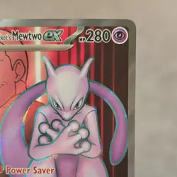 Pokemon Team Rocket's Mewtwo ex SV10: Destined Rivals Ultra Rare Holo 213/182 NM - Image 3