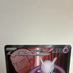 Pokemon Team Rocket's Mewtwo ex 213/182 Destined Rivals Holo Ultra Rare HP 280 - Image 2