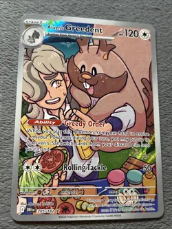 Arven’s Greedent 205/182 Pokemon Card Illustration Rare Destined Rivals NM - Image 2
