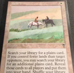 Tithe Instant Magic: The Gathering White Card 1996 by Jon J Muth - Image 3