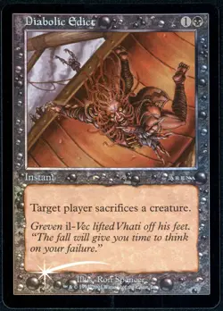 DIABOLIC EDICT [ARENA LEAGUE 2001 - PAL01] - FOIL MTG CARD [EXCELLENT] - Image 1