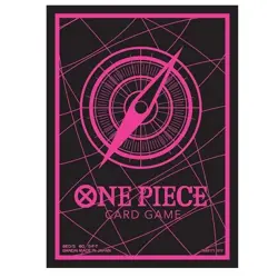 70 Bandai One Piece Card Game Official Deck Sleeves Vol. 6 Standard Black & Pink - Image 1