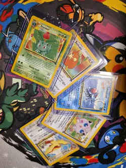 Pokemon Base Set Lot 5 Cards Ivysaur Raticate Tentacool Jigglypuff Pidgeot - Image 1