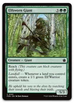 Elfsworn Giant #103 (NM) Foundations FDN Magic MTG - Image 1