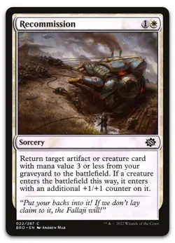 Recommission #22 (NM) Brothers' War BRO Magic MTG - Image 1